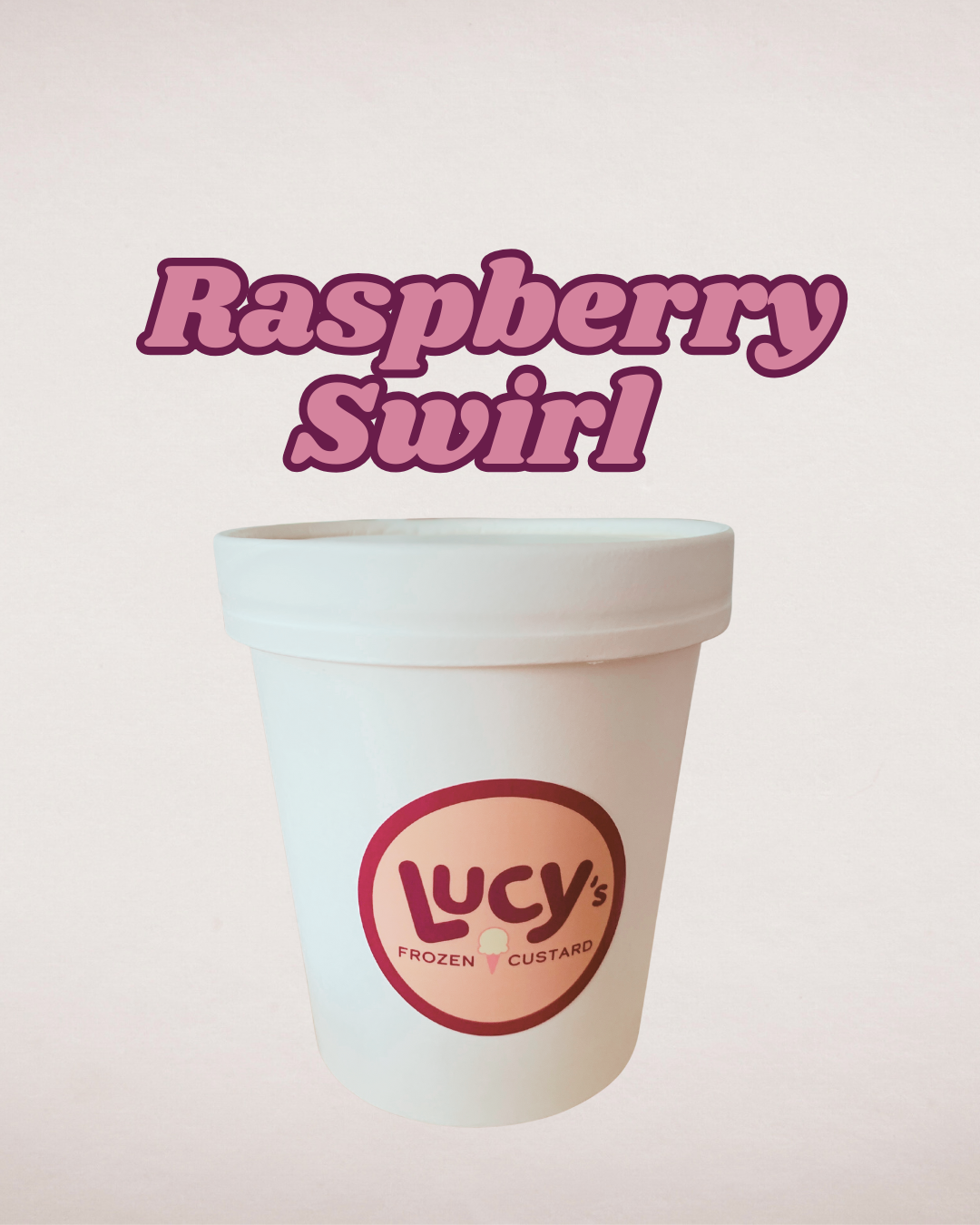 Raspberry Swirl Frozen Custard